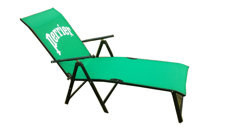 Steel folding sun lounger