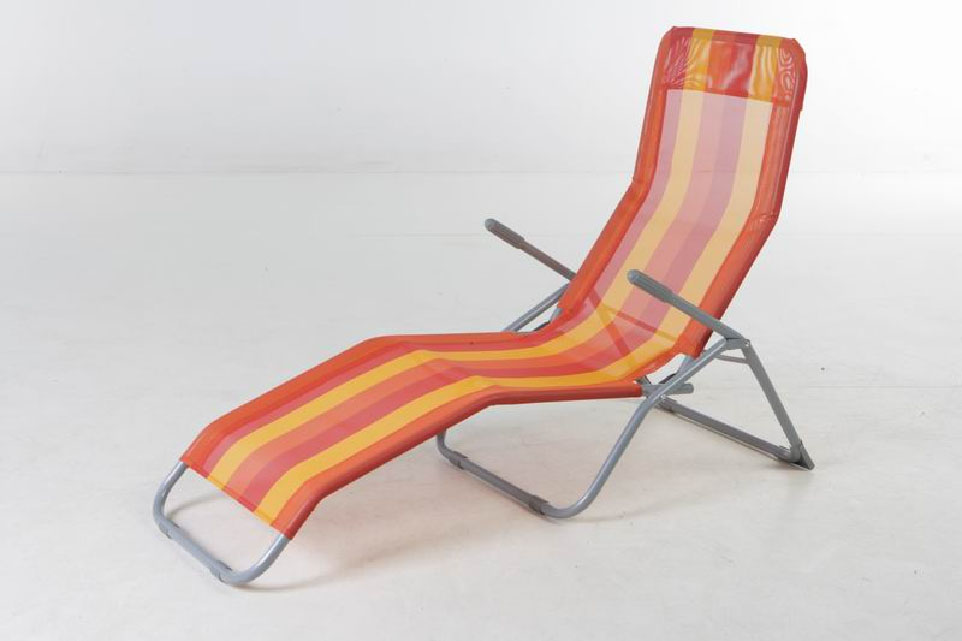 Steel sun lounger chair