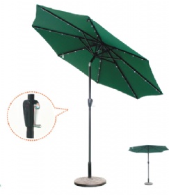 solar straight umbrella with tilt