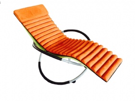 Aluminum rocking chair with cushion pad