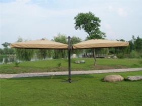 Double heads garden umbrella