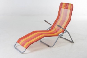 Steel sun lounger chair