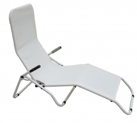 Steel sun lounger chair