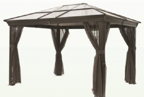 3X4.5m aluminum polycarbonate gazebo