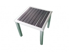 Aluminum square polywood table