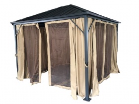 High quality Aluminum Gazebo with PVC corrugated Roof