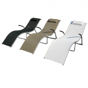 Steel folding sun lounger